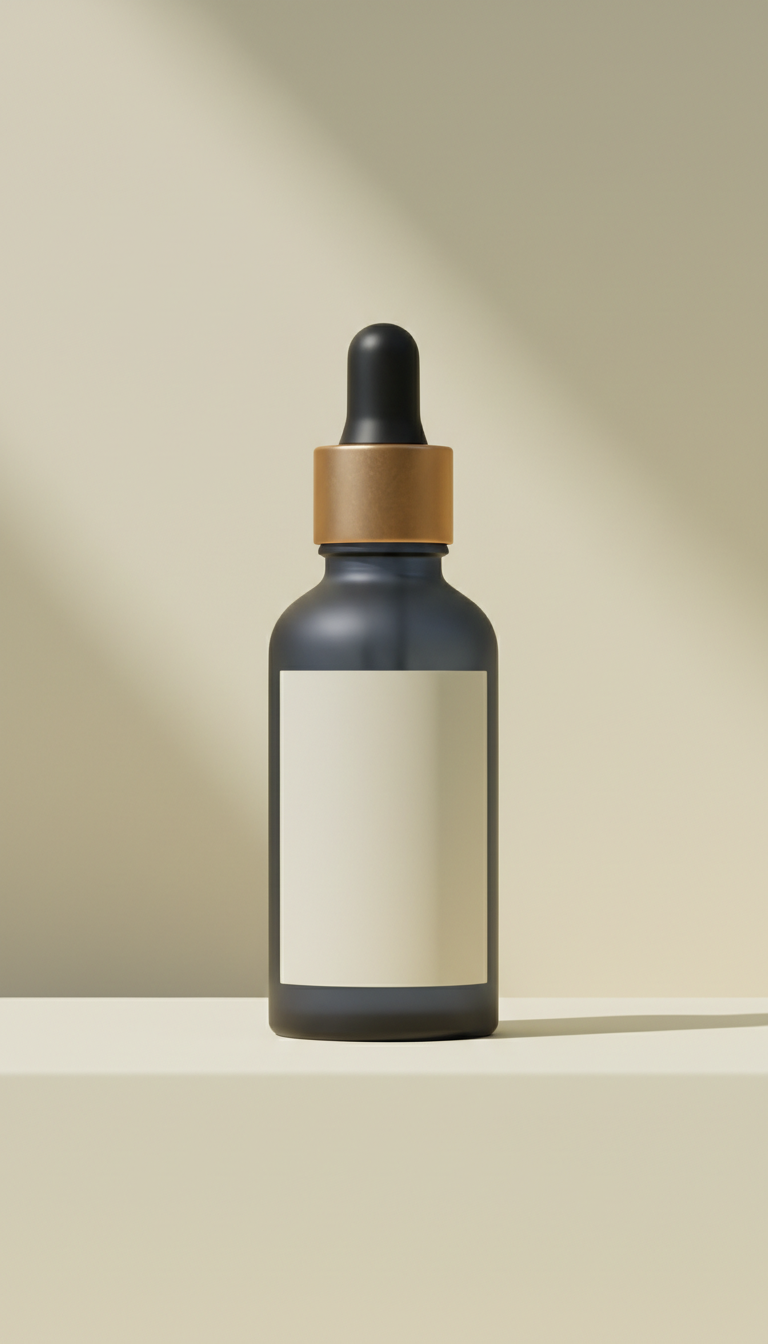 Serum Bottle With Closed Dropper Cap